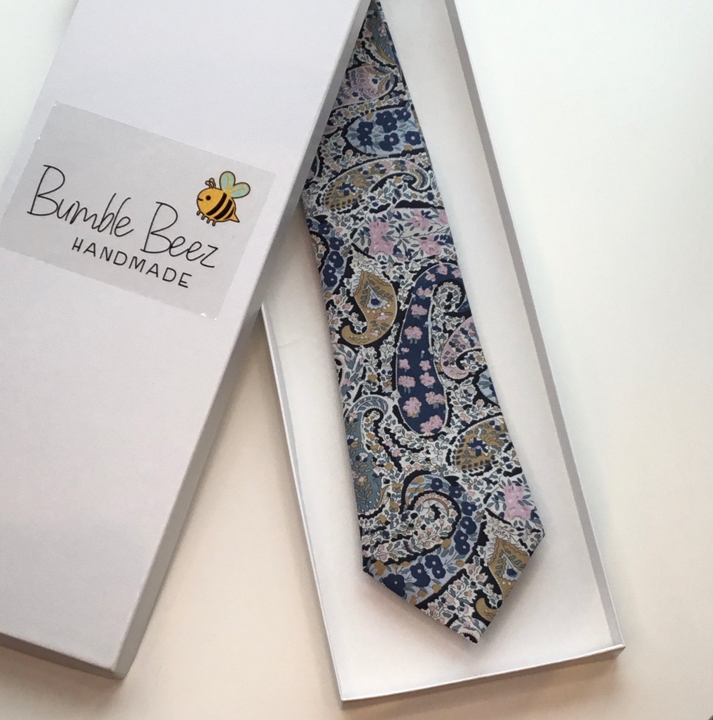 Gentleman's Neck Tie in Lee Manor Dark Blue Liberty of London.