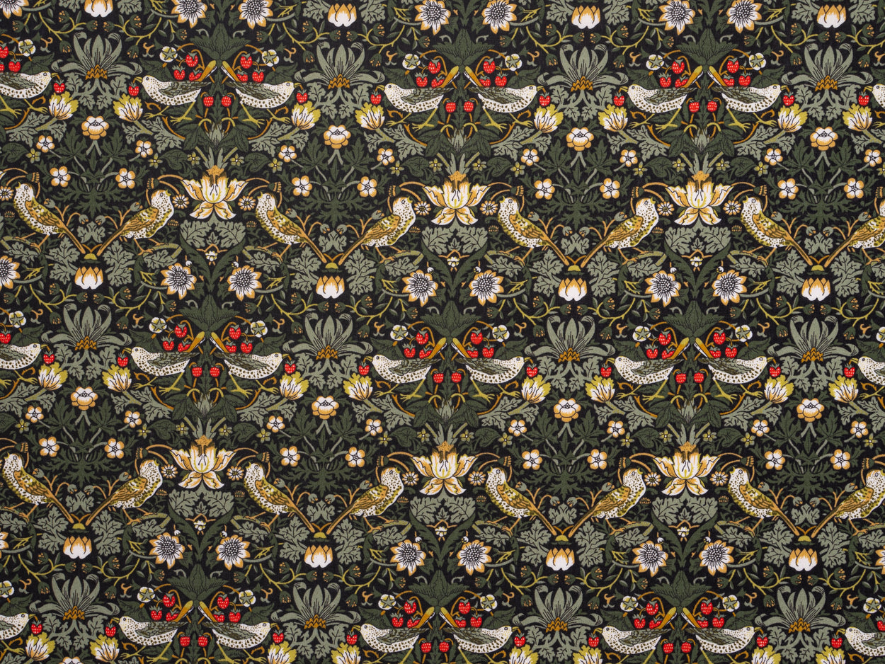 Gentleman's Neck Tie in Dark Blue Strawberry Thief Liberty of London.