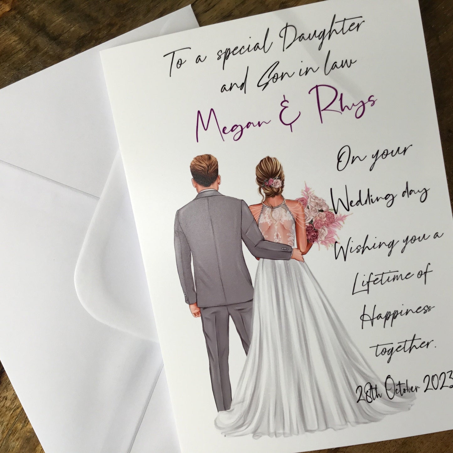 Personalised Wedding Greetings Card