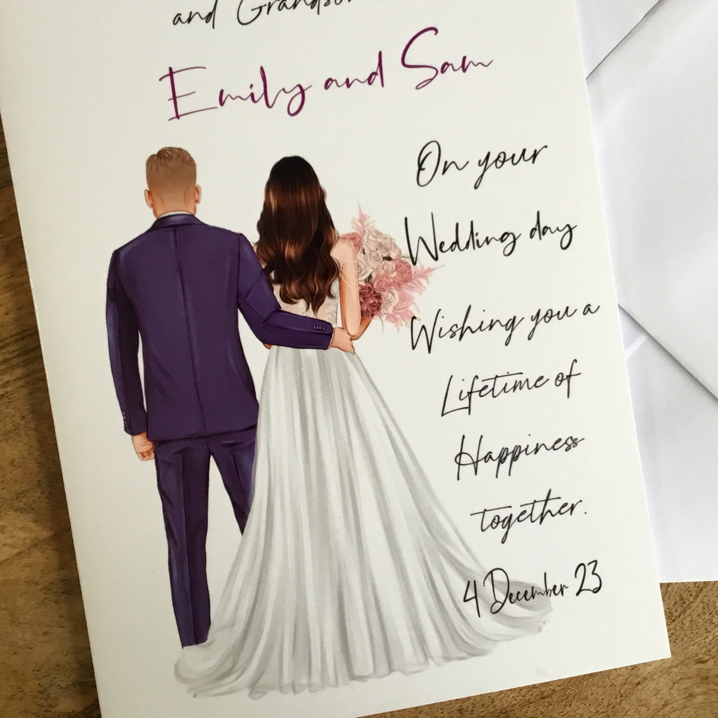 Personalised Wedding Greetings Card