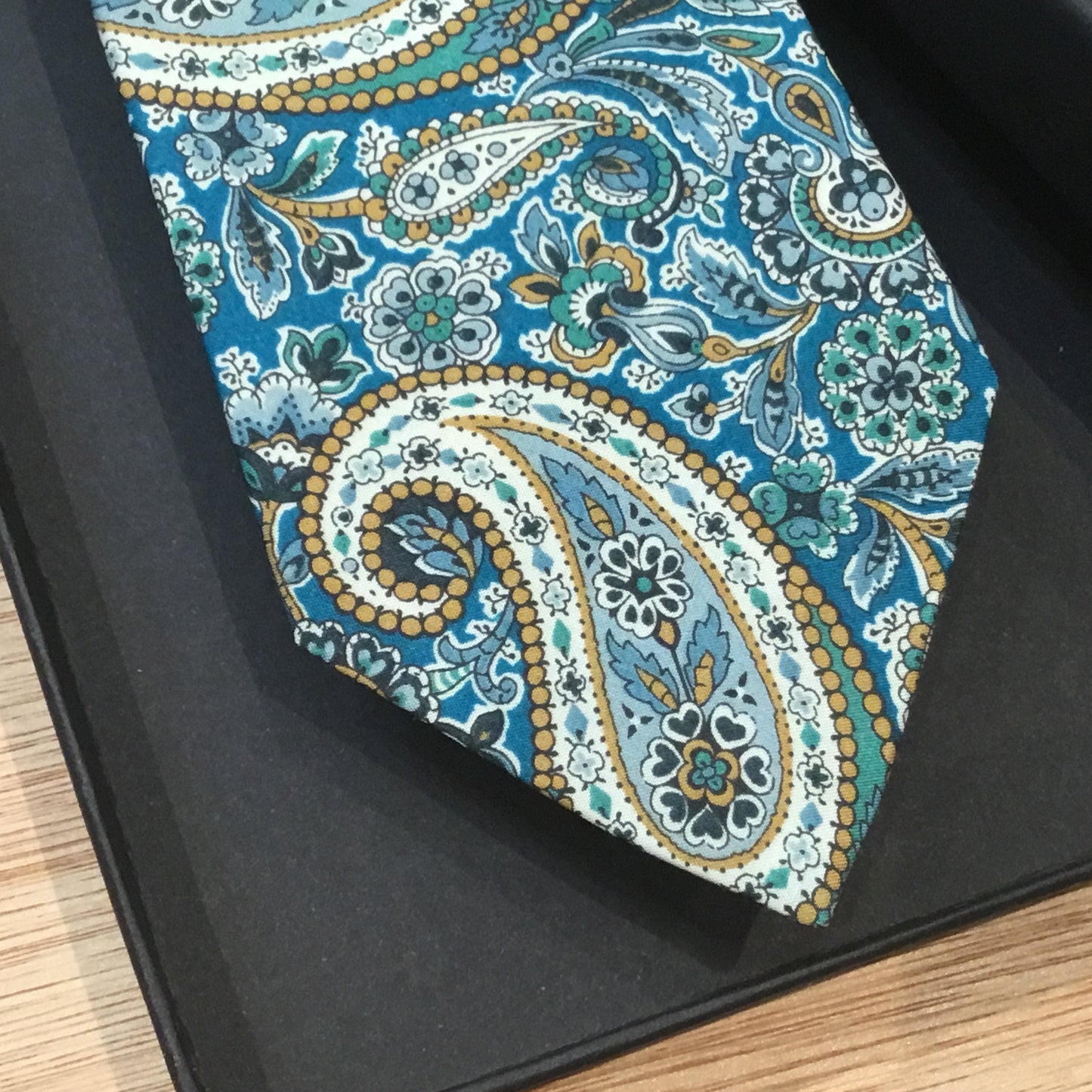 Gentleman's Neck Tie in Lee Manor Teal Liberty of London.