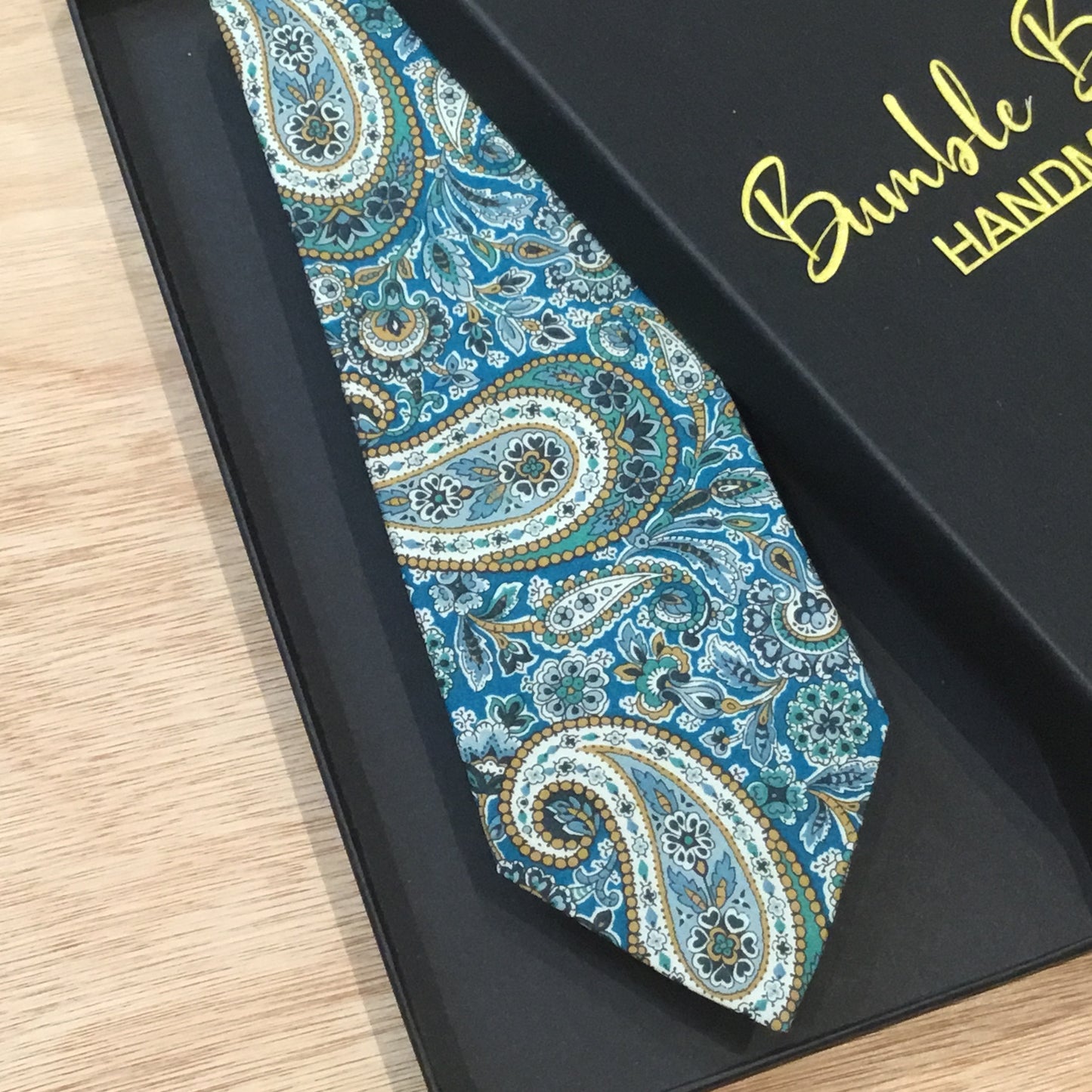 Gentleman's Neck Tie in Lee Manor Teal Liberty of London.